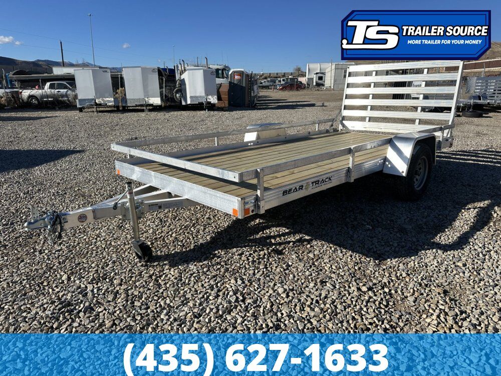 7x14 Bear Track BTU-W Aluminum Utility Trailer - 3.5K GVWR - Side Rails
