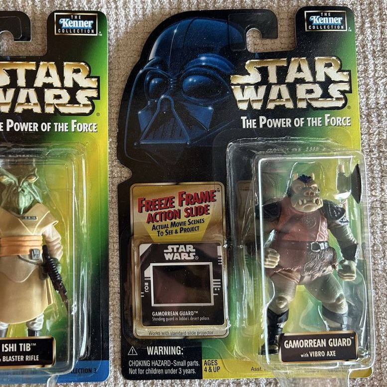 90’s Star Wars Kenner Power of the Force Gamorrean Guard Action Figure (Freeze Frame) Green Card