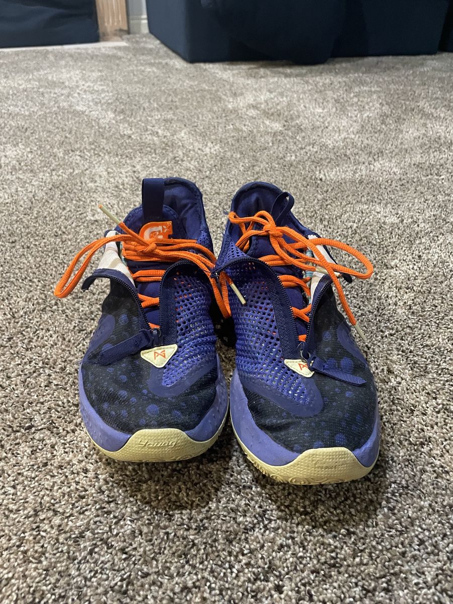 Nike PG 4 Gatorade Paul George Basketball Shoes Purple Orange Mens Size 11
