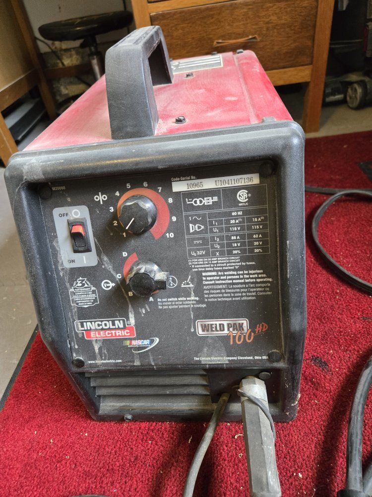 welder and hood