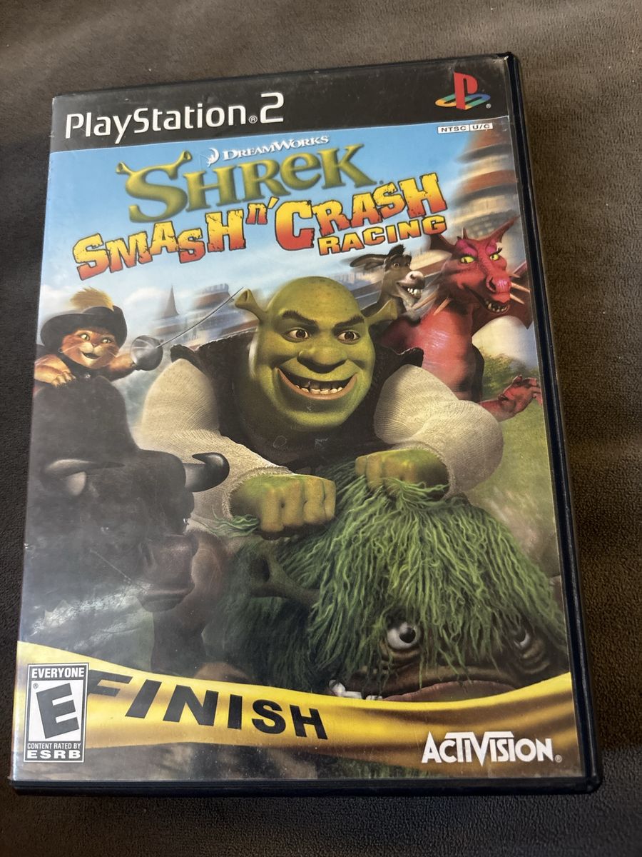 Shrek Smash N' Crash Racing - Sony PlayStation 2 (PS2) Complete in Case CIB