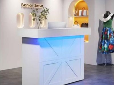 48" Reception Desk, White, 2 Available