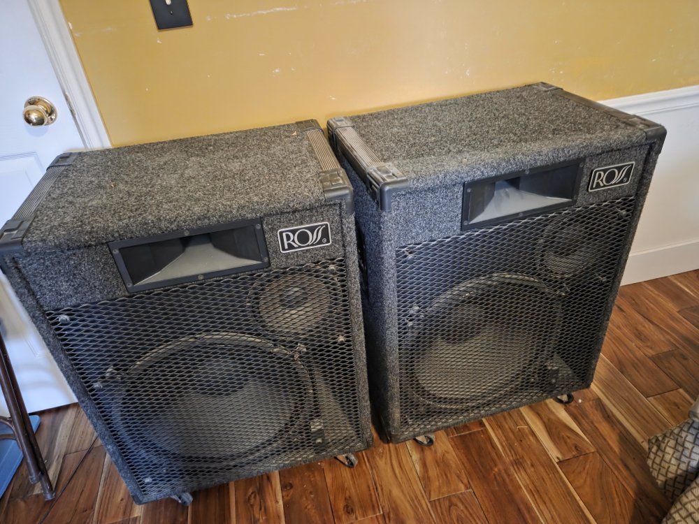 Ross Systems Typhoon Sound Reinforcement PA Speakers (Pair) - Made in USA