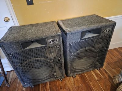 Ross Systems Typhoon Sound Reinforcement PA Speakers (Pair) - Made in USA