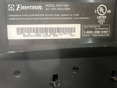 Vintage Emerson 13" CRT TV EWC 13D4