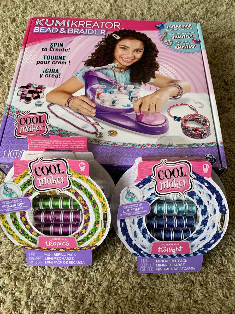 Cool Maker KumiKreator Bead & Braider Bracelet Maker + Refill Packs