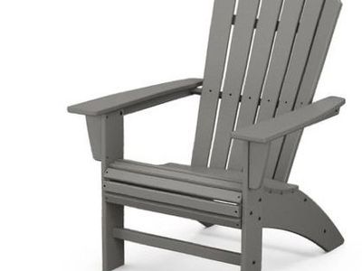 Faux Wood Adirondack Chair in Gray