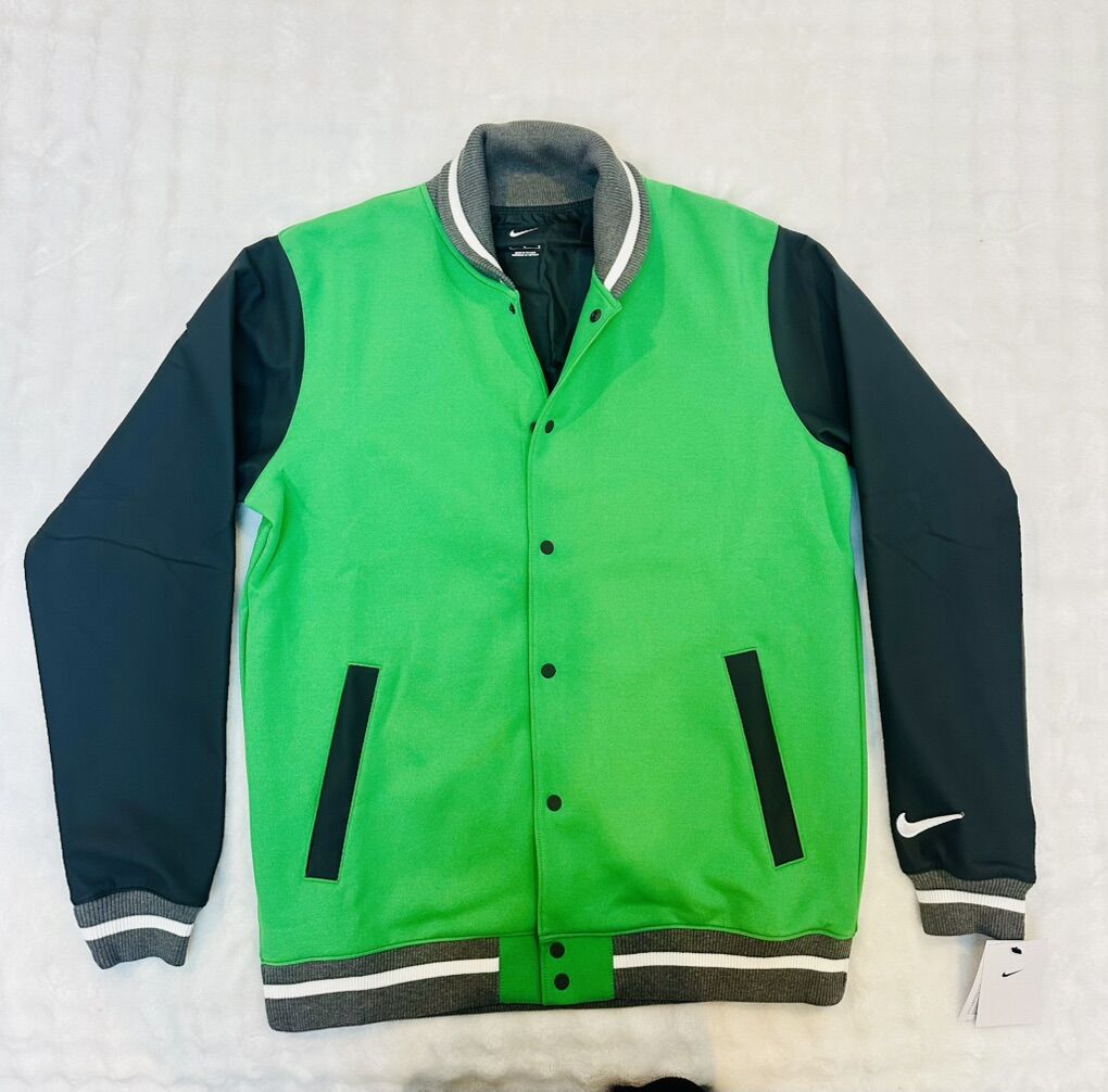 Nike Green Black Varsity Jacket M
