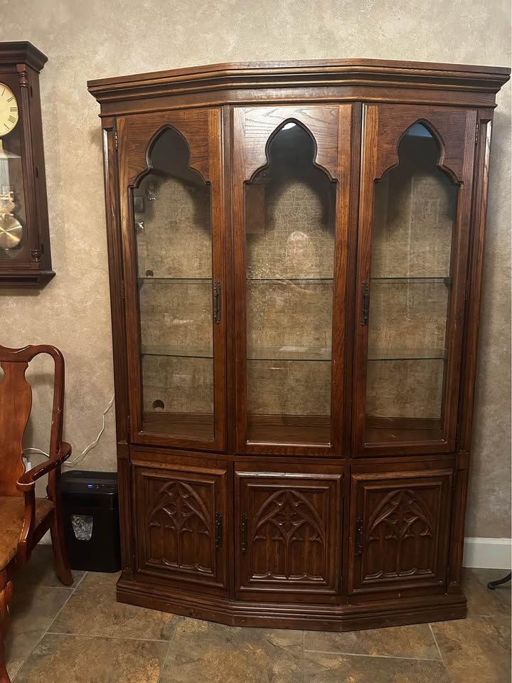 Solid Wood Curio / China Cabinet – $250 OBO