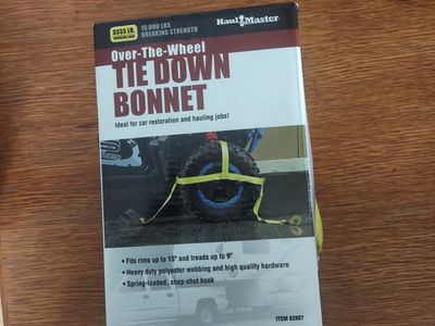 Haul Master over the wheel tie down bonnets!