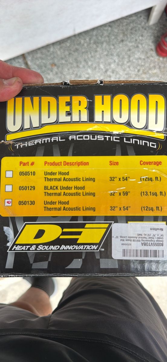 DEI Underhood Thermal Acoustic Lining Heat & Sound Insulation 32" x 54" Part 050130