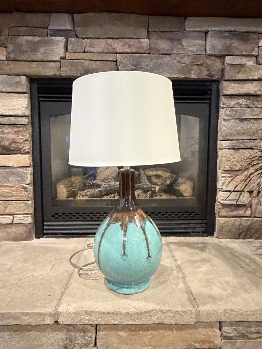 Brown and Teal Lamp
