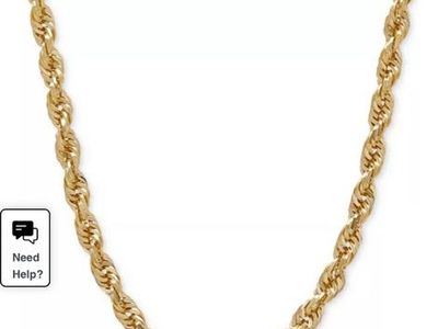 24K Solid Gold Rope Chain