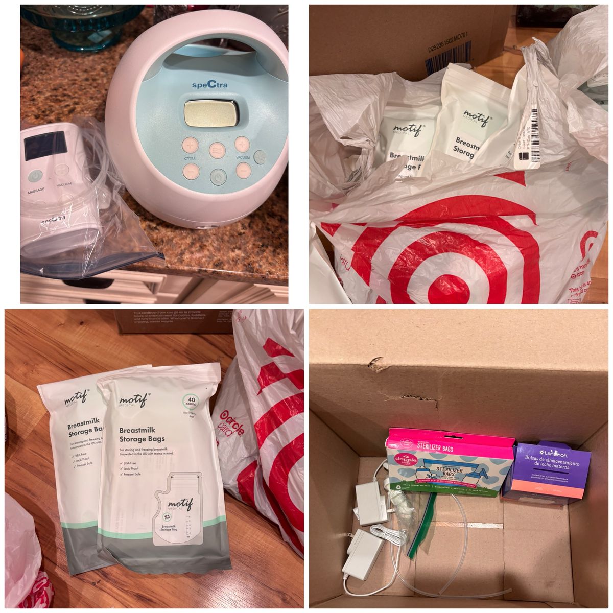 Spectra Hospital Grade Breastpump and storage bags.