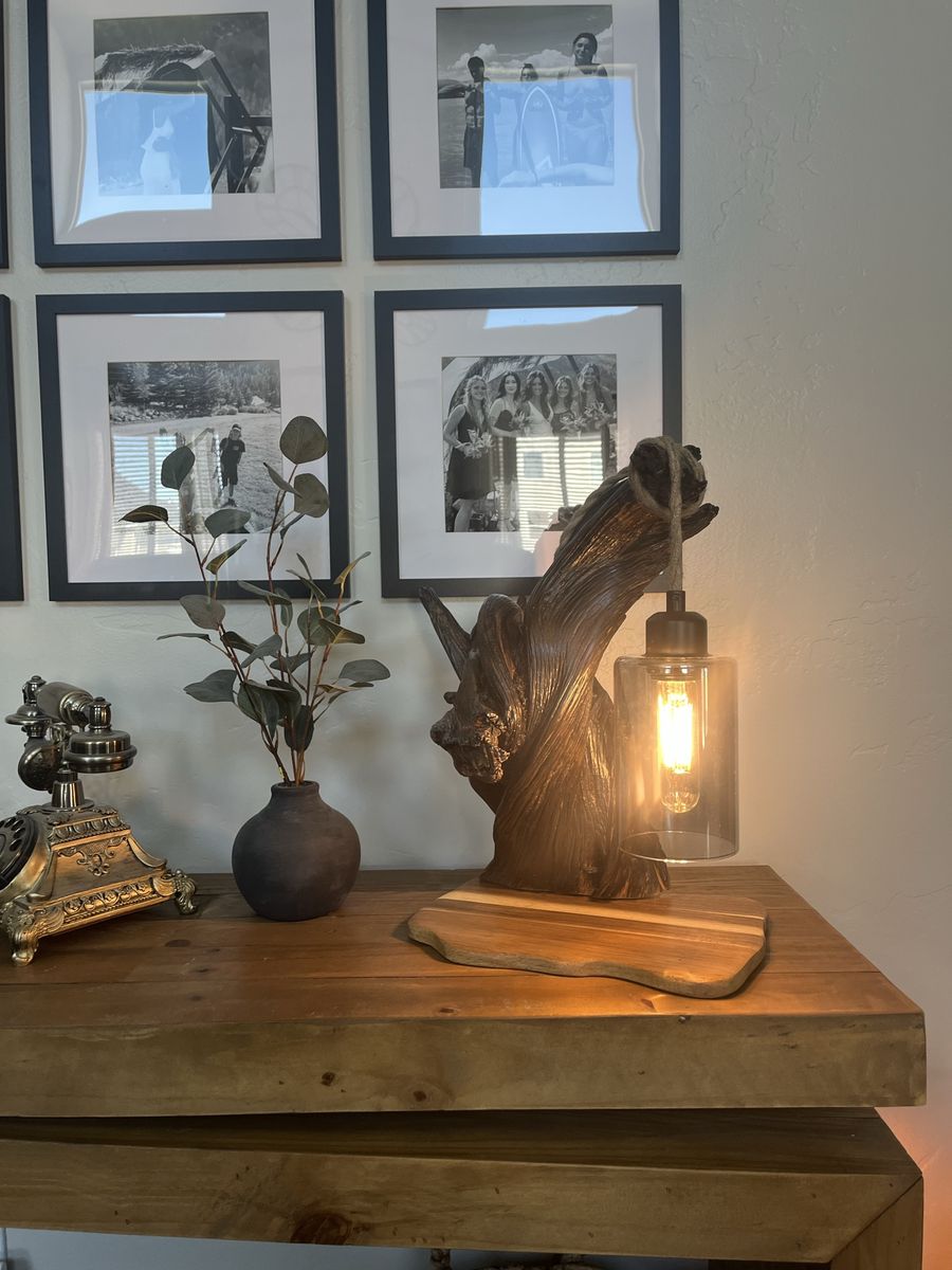 Custom rustic lamp