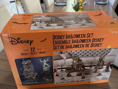 Disney 12-Piece Halloween Set Musical Lighted Haunted Village from Costco