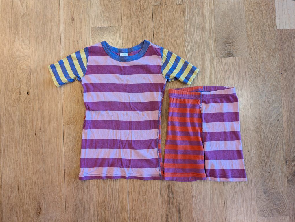 Hanna Andersson Kids Organic Cotton Striped Pajama Set Size 10