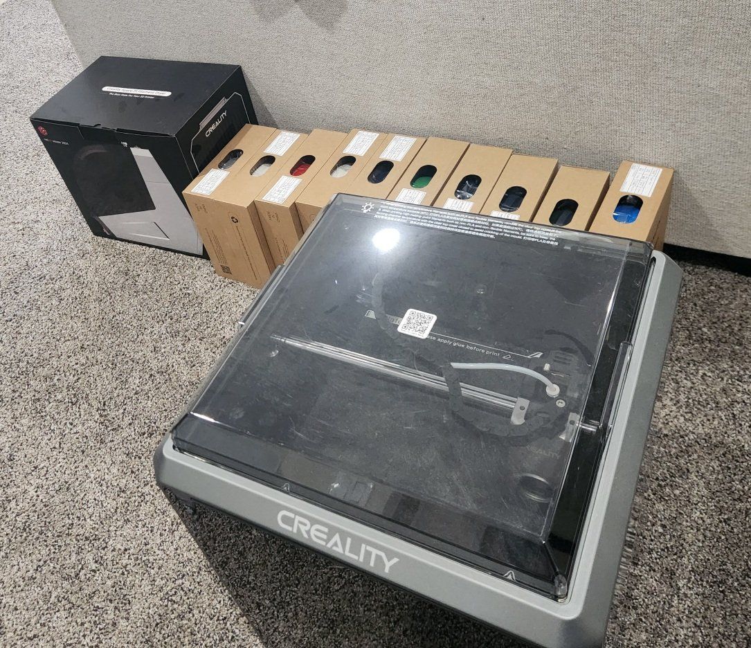 LIKE NEW Creality KIC Enclosed 3D Printer + Space Pi Dryer + 10 Rolls Filament