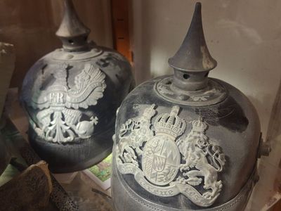 antique relic wwi spike pickelhaube helmets $800 each