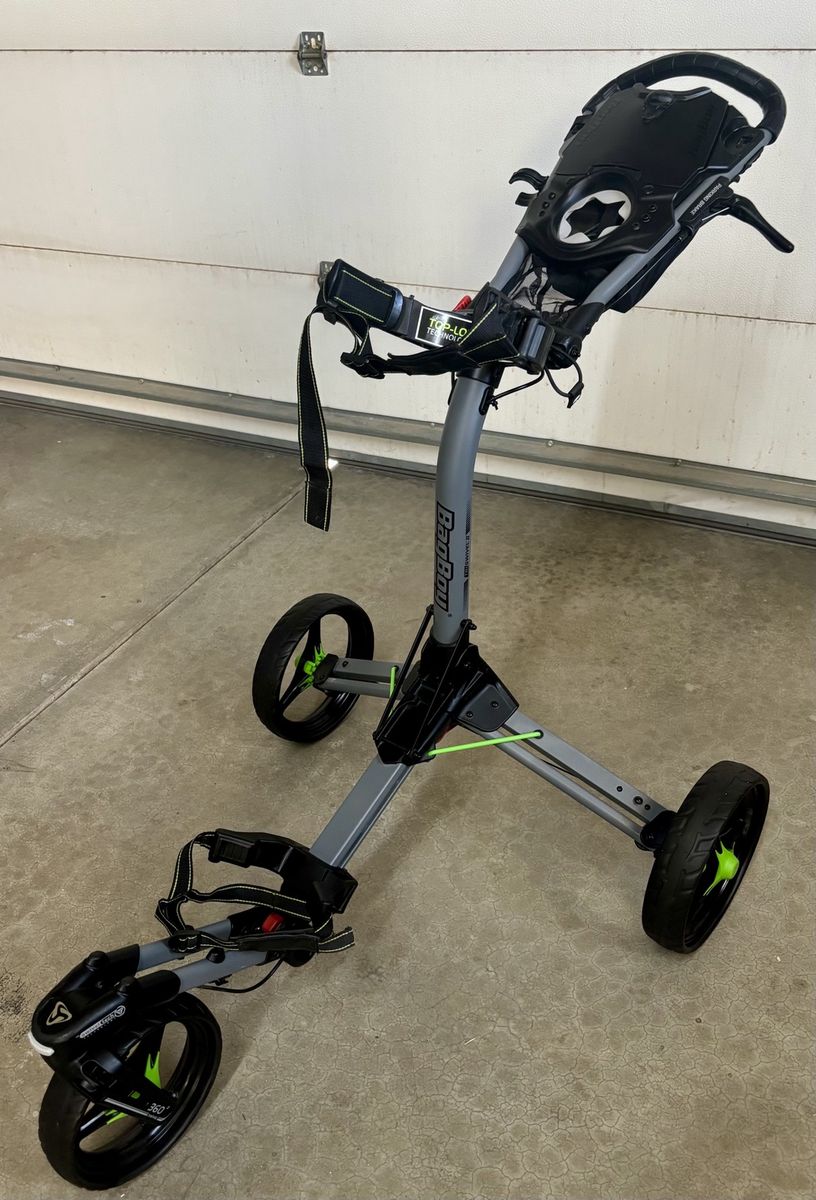 BagBoy Tri Swivel II Golf Push Cart with Top-Lok Technology