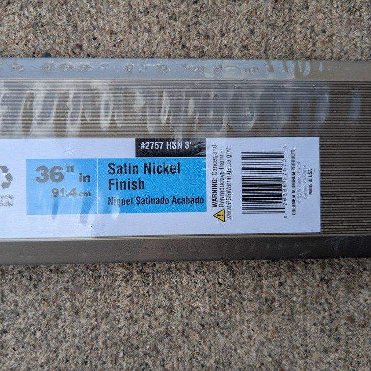 New 36-Inch Carpet Trim with Satin Nickel Finish