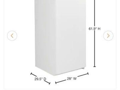 GE 14.2 cu. ft. Frost Free Upright Freezer in White - Garage Ready