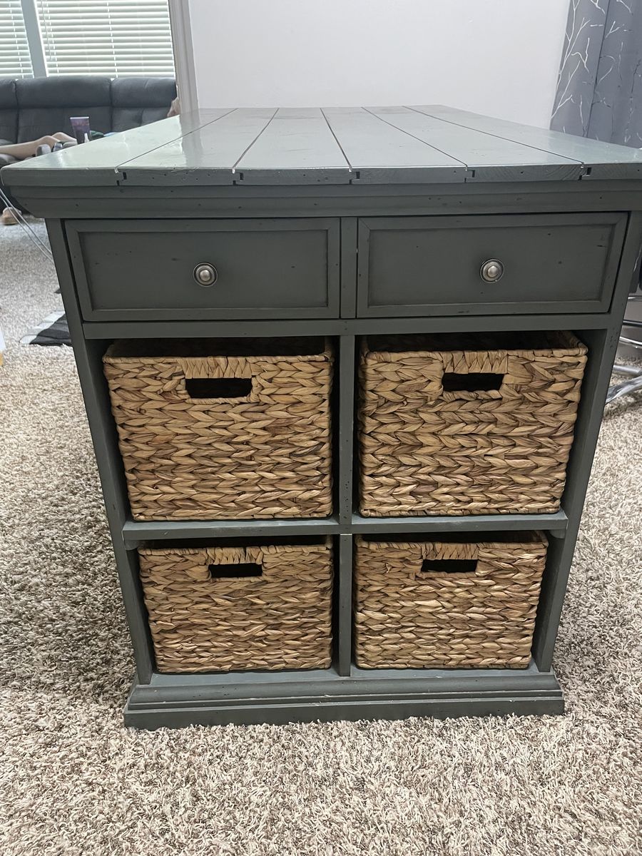 Craft Desk Workstation with Drawers & Storage Baskets (5ft x 30in)