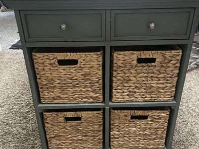 Craft Desk Workstation with Drawers & Storage Baskets (5ft x 30in)