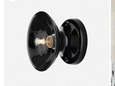 Schoolhouse Alabax Flush Mount Ceiling Lights (Set of 4) – Black – NEW
