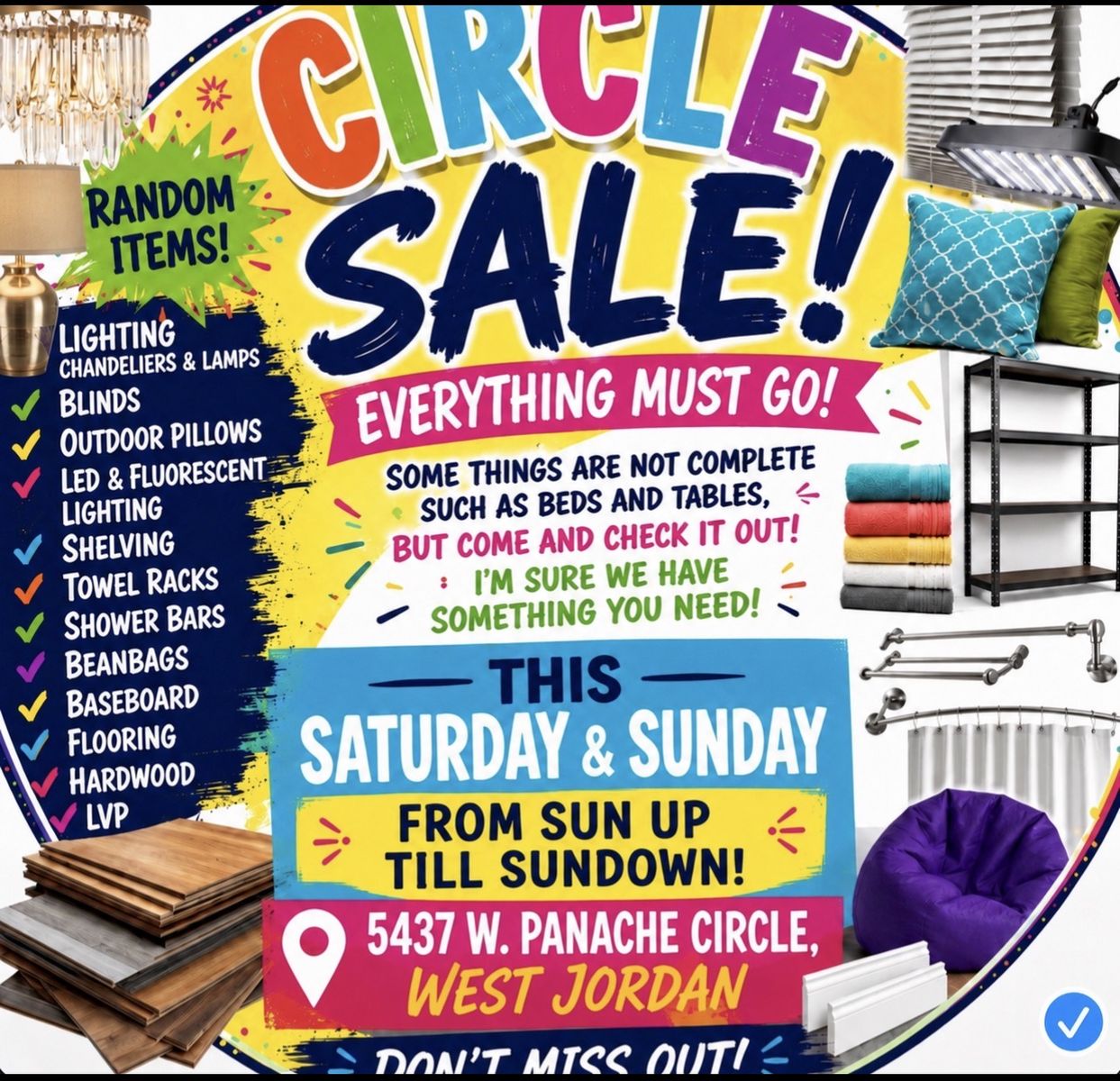 Curcle Sale MUST SEE!!! i'm confident that we have something you might not need, but you want!!!