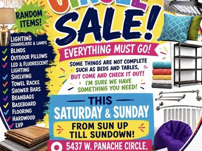 Curcle Sale MUST SEE!!! i'm confident that we have something you might not need, but you want!!!