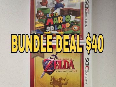 BUNDLE DEAL $40/both - Nintendo 3DS Game Lot: Super Mario 3D Land & The Legend of Zelda Ocarina of Time 3D