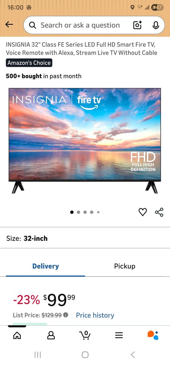 Insignia 32" fire tv new in box