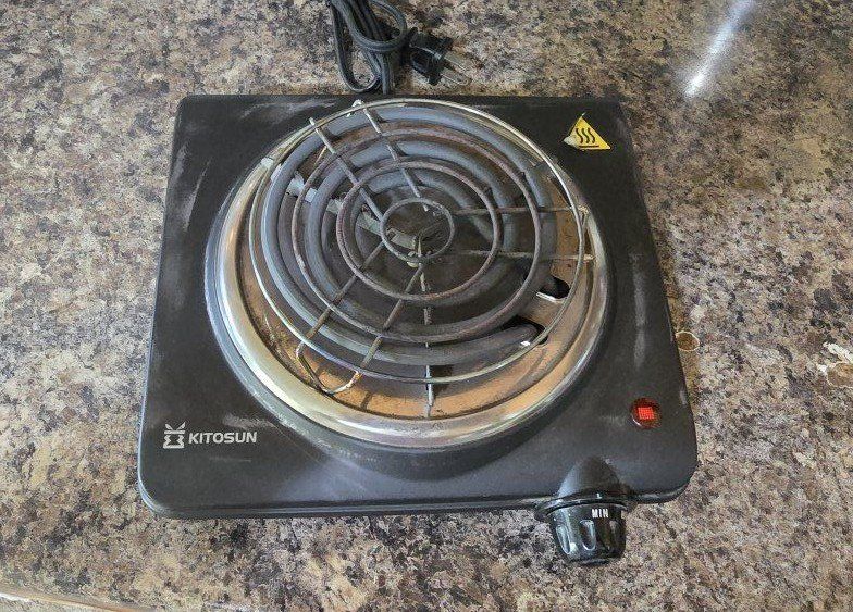 Kitosun Portable Electric Burner Hot Plate - Single Coil Countertop Cooktop - Black