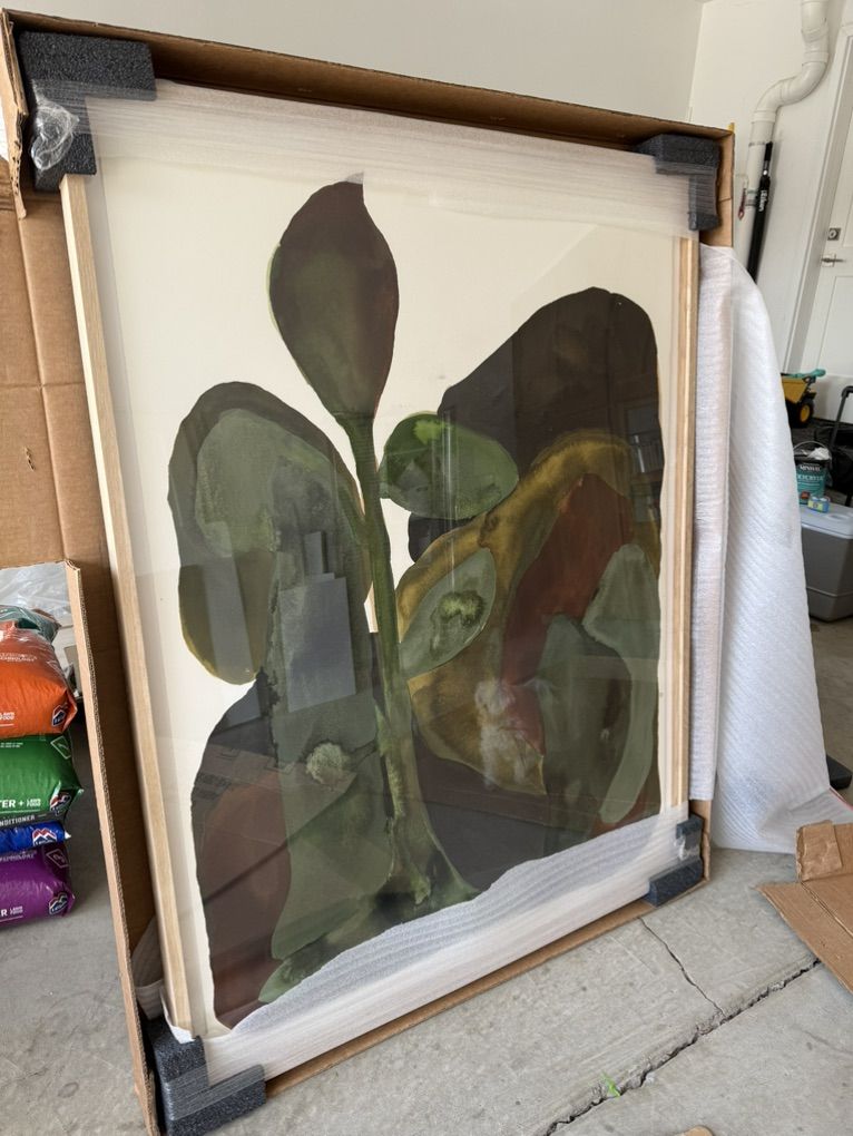 Huge Picture In White Oak Frame Brand New