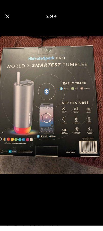 HidrateSpark PRO 20oz Smart Tumbler, Teal - Hydration Tracker, App-Enabled, New in Box