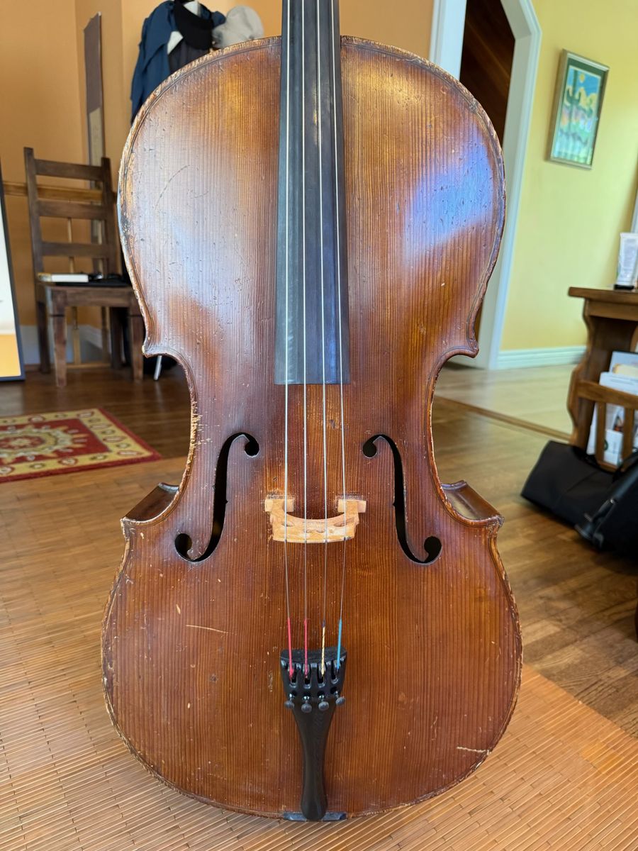 A German Cello for sale, early 20th century. Great sound!