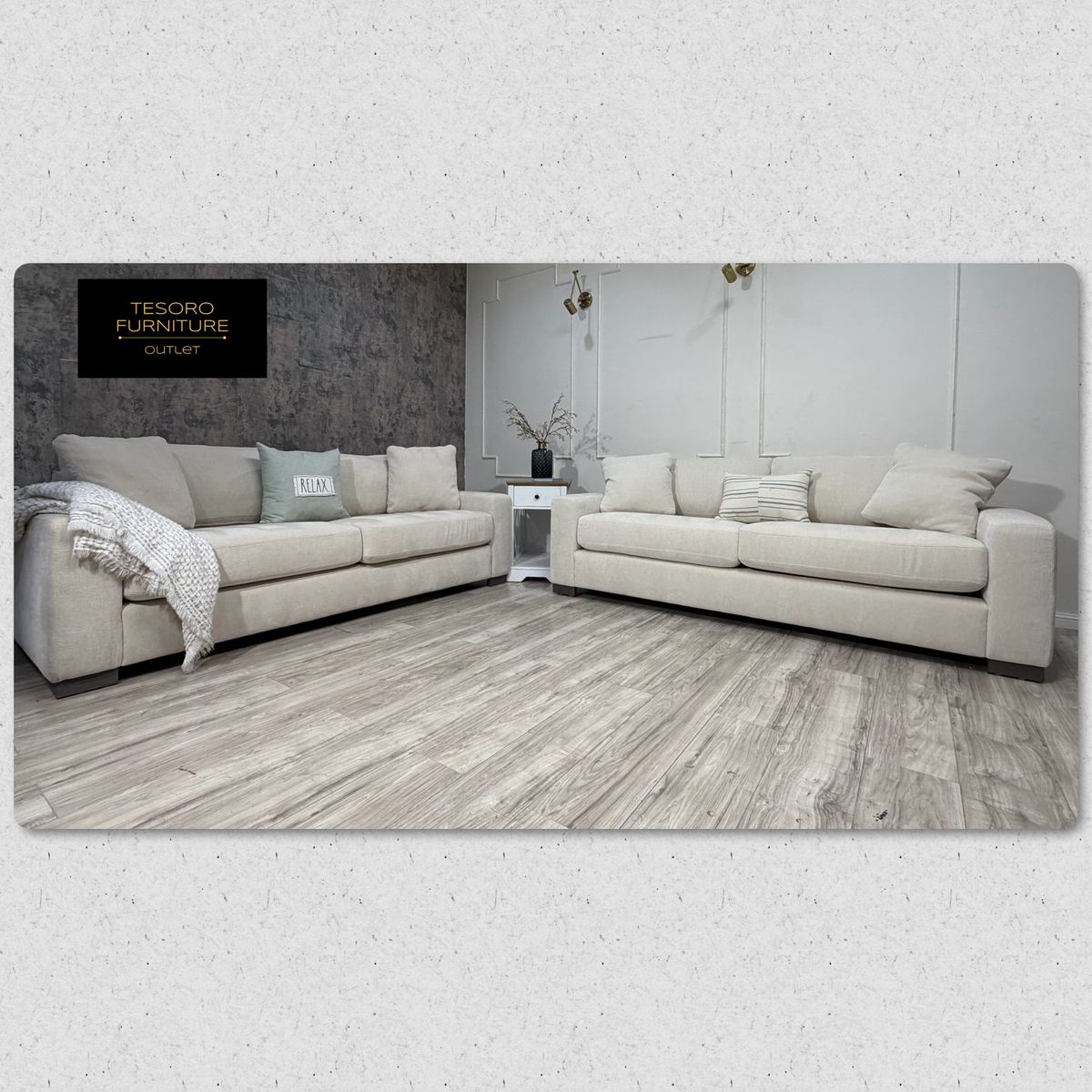 HARRISON CREAM SOFA SET AMAZING DEAL‼️