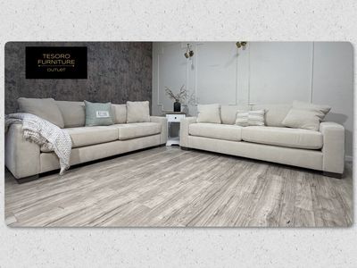 HARRISON CREAM SOFA SET AMAZING DEAL‼️