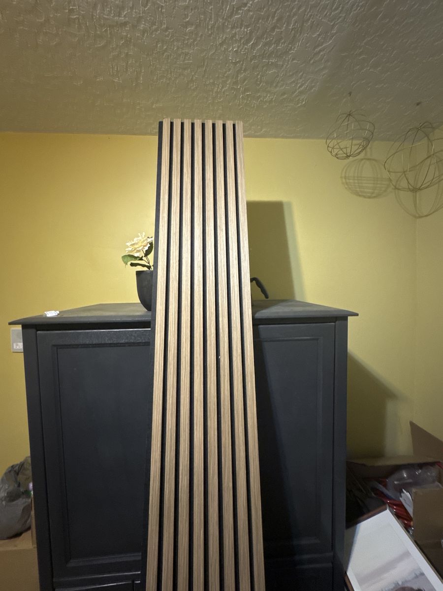 3 Unfinished Wood Slats Panels- Accent Wall Decor