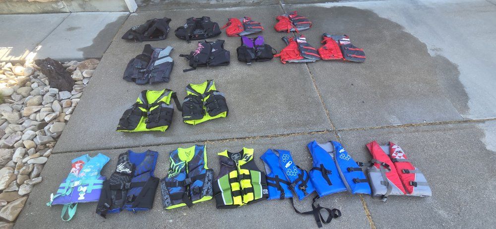 Assorted Life Jackets - Adult, Teen & Child Sizes - Great for Water Sports & Boating