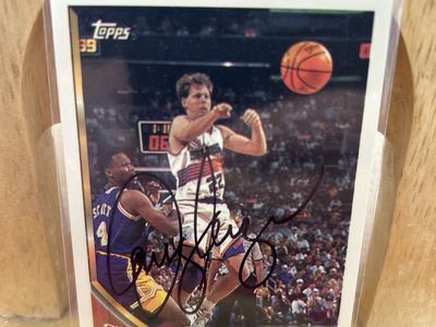 1993 Topps Danny Ainge Autograph Phoenix Suns NBA Hand Signed Basketball BYU COUGARS AUTO
