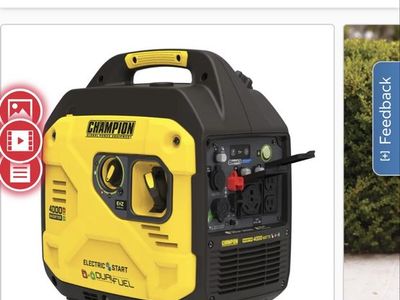 Champion 4000W Starting/3300W Running Dual Fuel Electric Start Inverter Generator RV Ready