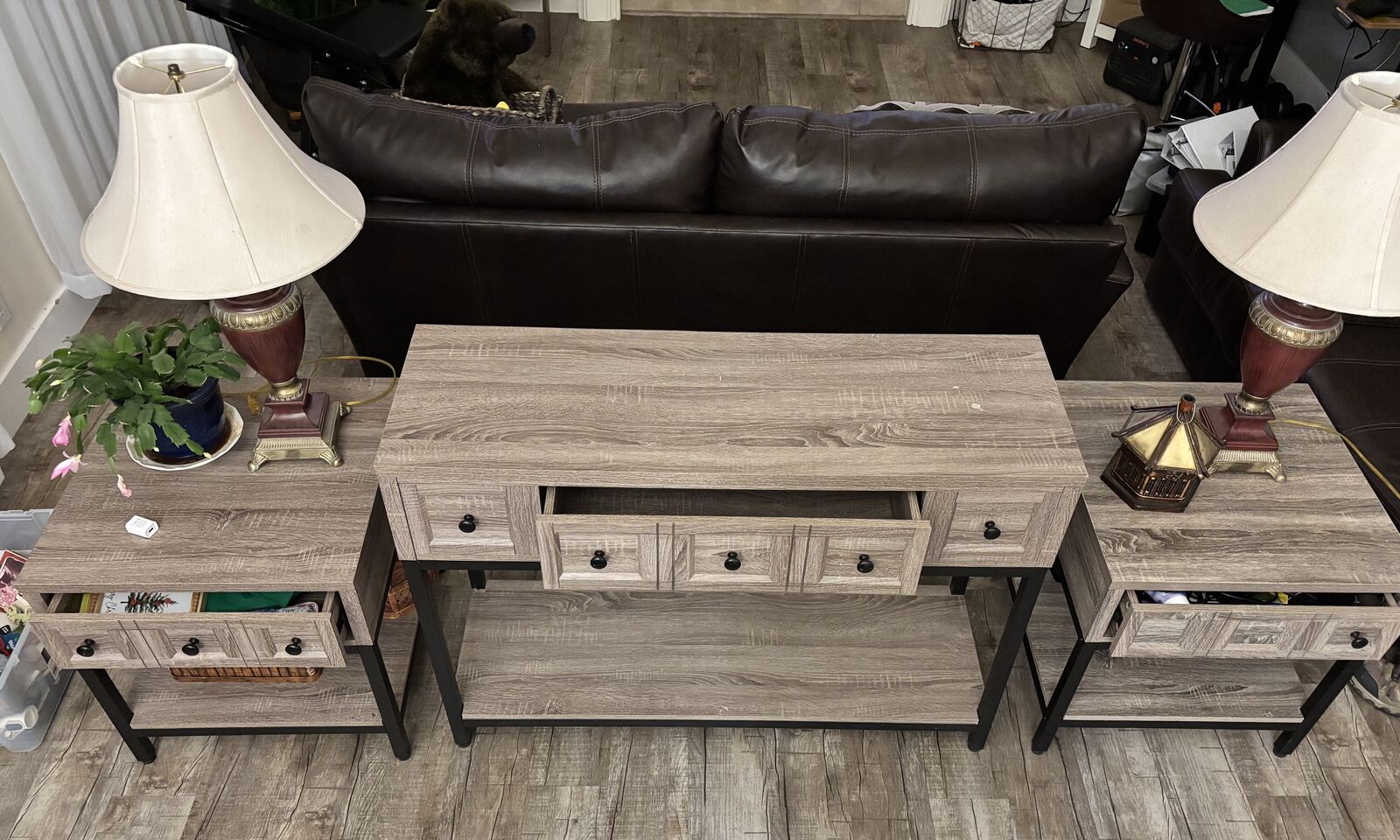 Console Table and 2 End Tables