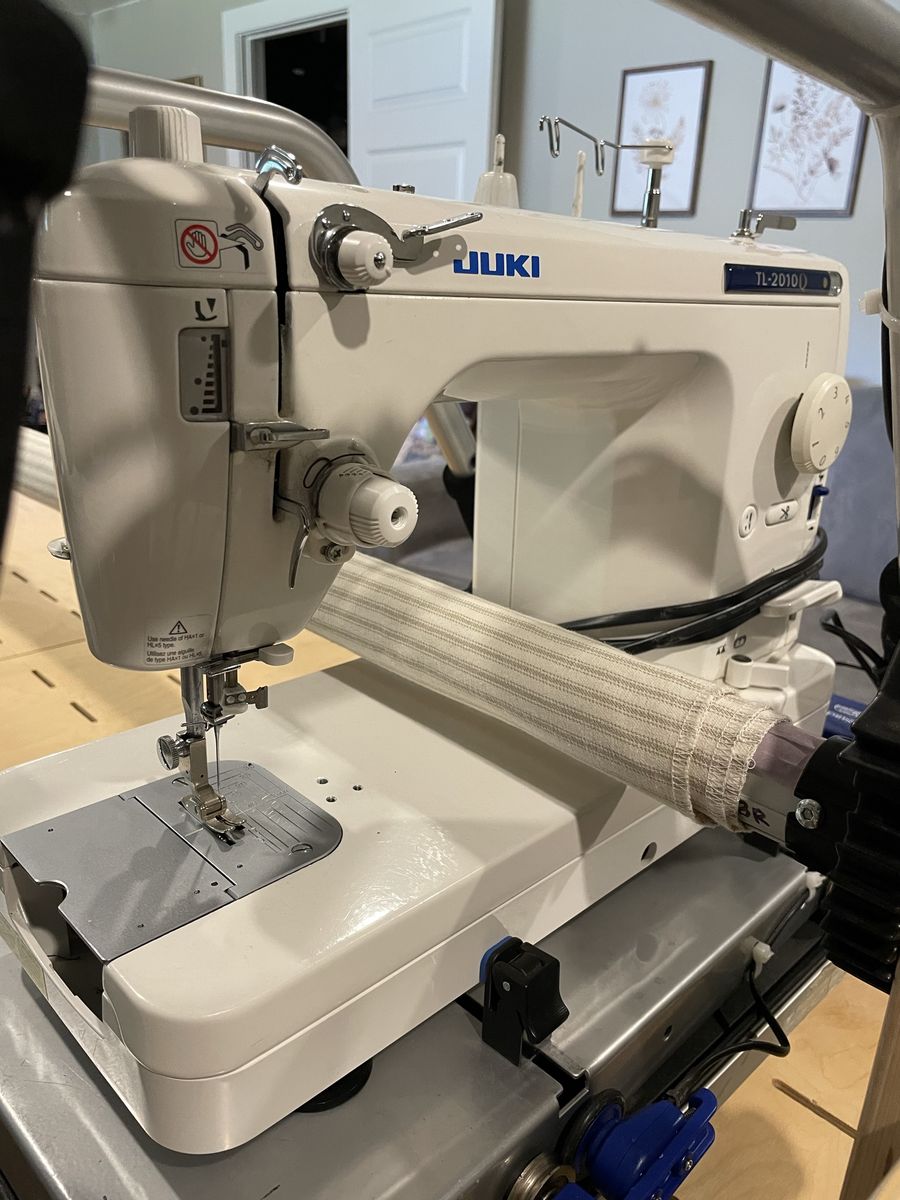Juki TL-2010Q Longarm Quilting Machine + Grace Frame + SureStitch Regulator Complete Setup.