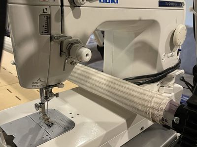 Juki TL-2010Q Longarm Quilting Machine + Grace Frame + SureStitch Regulator Complete Setup.