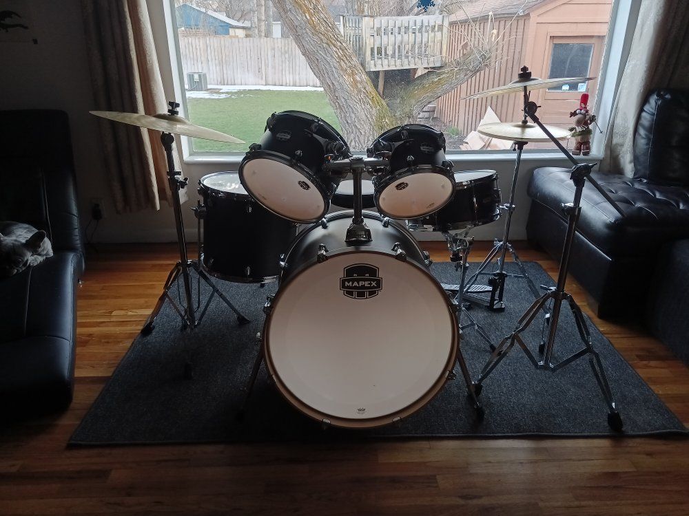 mars series 5 piece mapex drum set