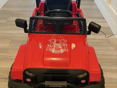 FUNTOC Kids Electric Ride-On Jeep 12V Battery-Powered w/ Remote Control - Red