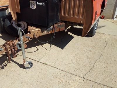 Vintage Dodge Adventurer Pickup Truck Bed Utility Trailer with Buyers Toolbox