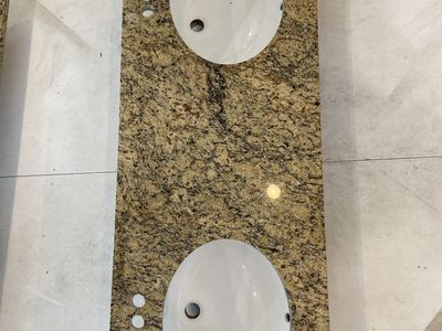 Granite Double Bowl Vanity Top